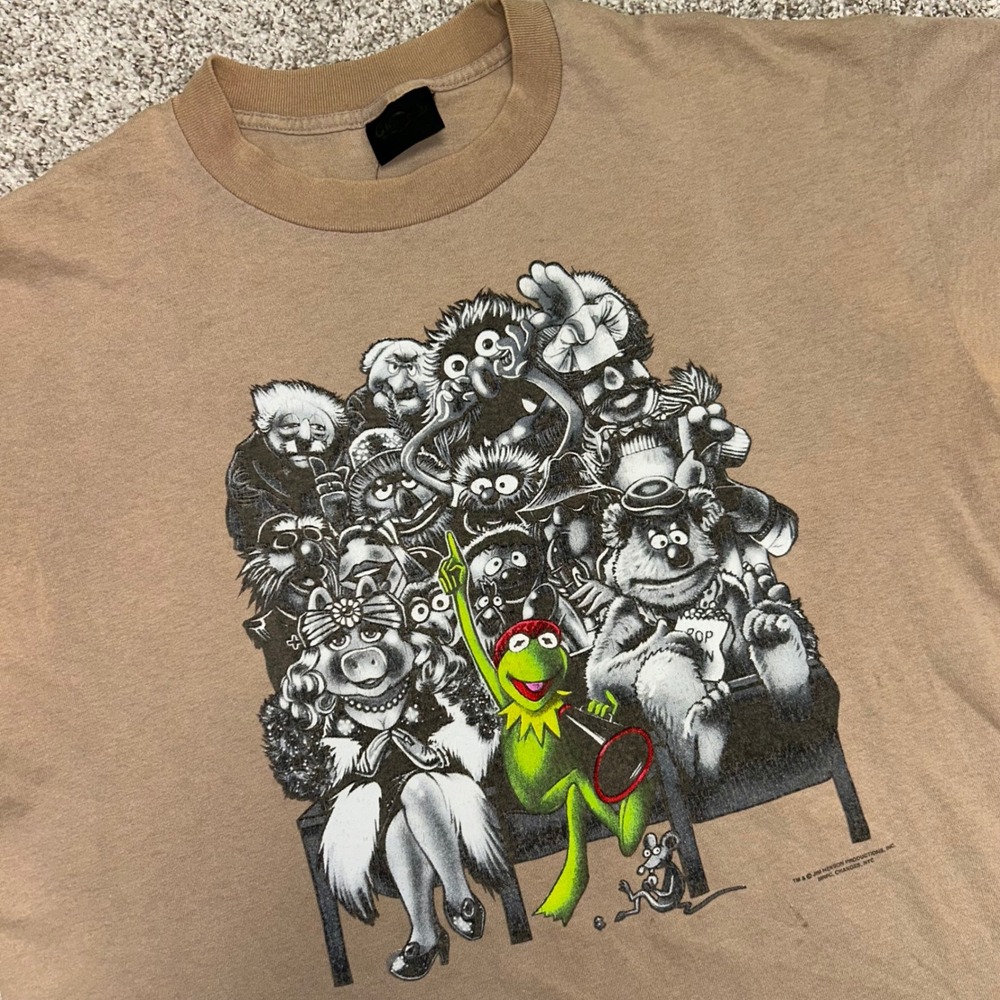Vintage Director Kermit The Frog Muppets Tshirt Size XL Changes Made In USA 90s